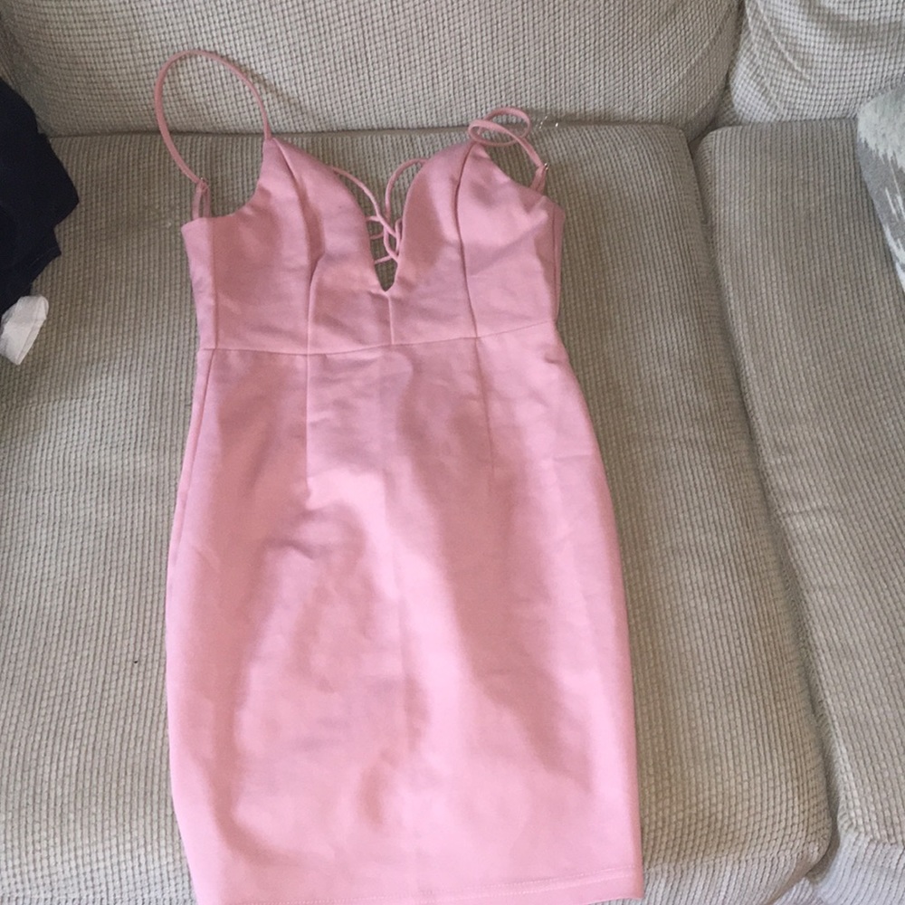 Pink mini dress